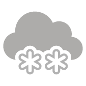 Bedeckt mit Schneefall