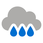 Starke Regenschauer